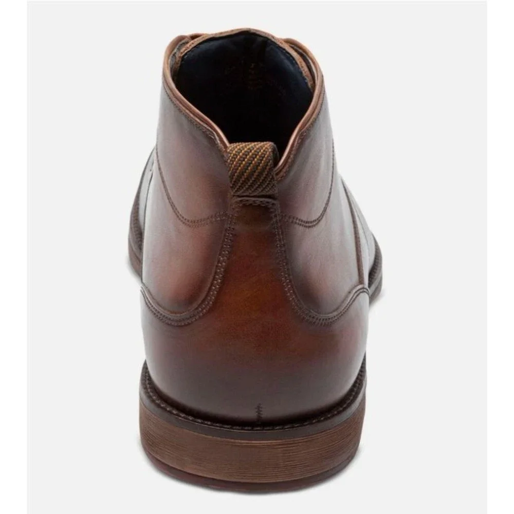 Stacy Adams Kyron Men's Chukka Boots Cognac‎ Smooth Leather Size 11M 25545
